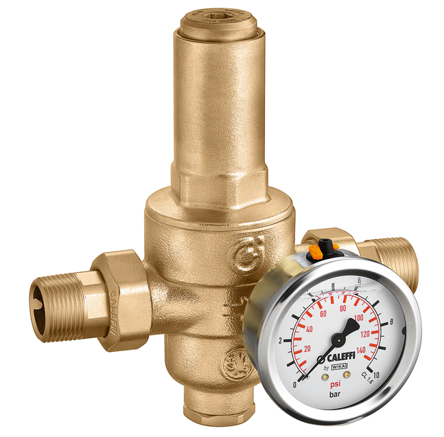 536083 AUS Caleffi DN40 Basınç Düşürücü Vana, Manometreli